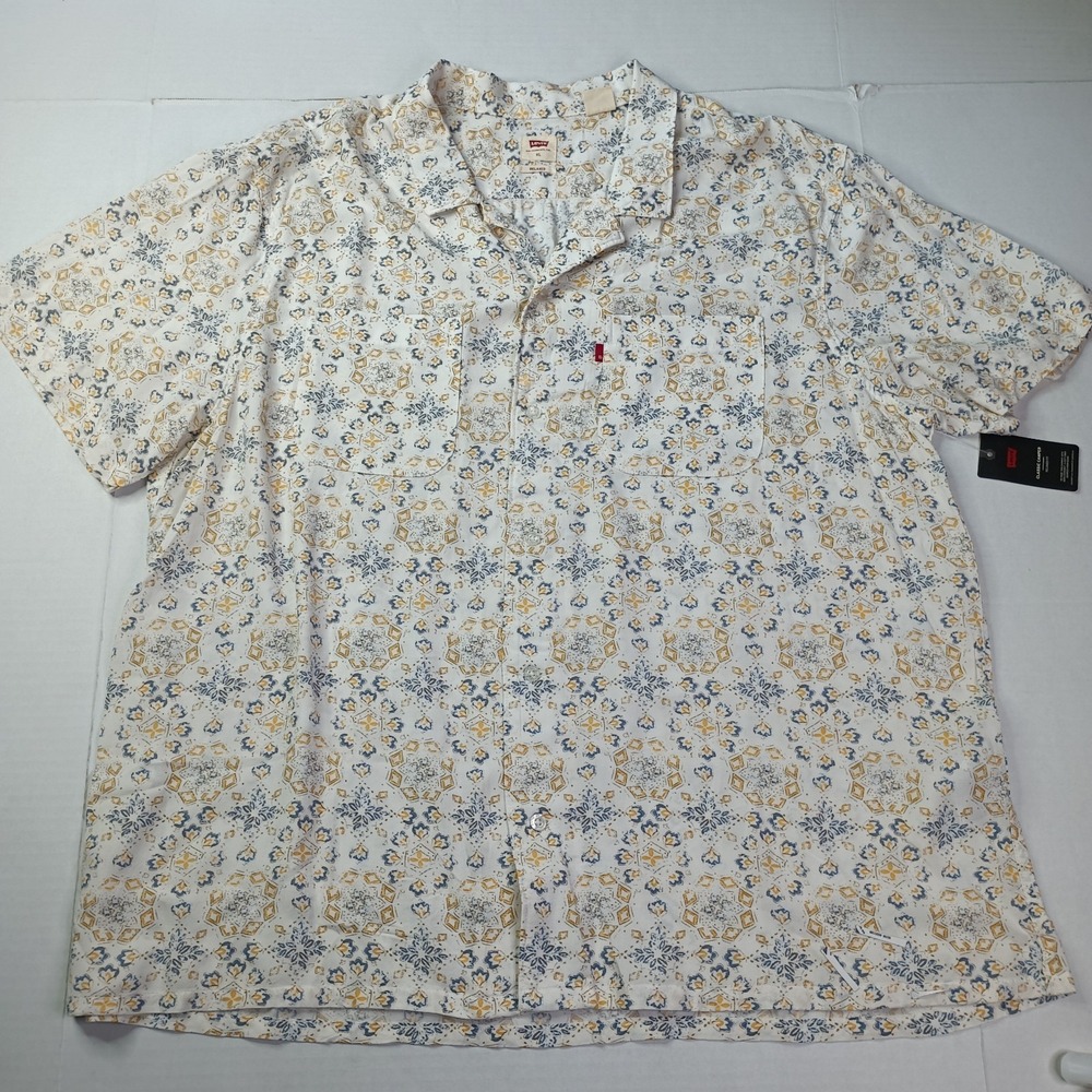 Levi's Men's Multicolor Classic Camp Shirt Size XL XLarge Relaxed Fit New